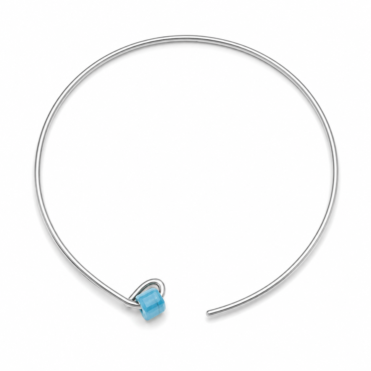 Sky Cube Silver Choker
