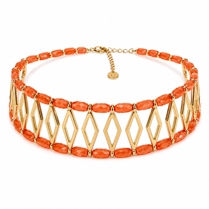 Sunset Lattice Crystal Choker