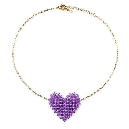 Amethyst Heart Necklace