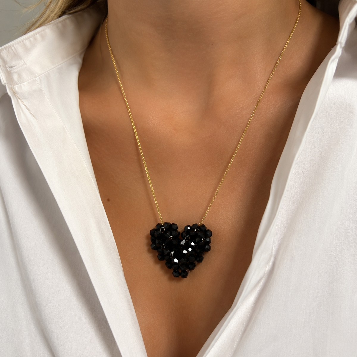 Black Heart Necklace