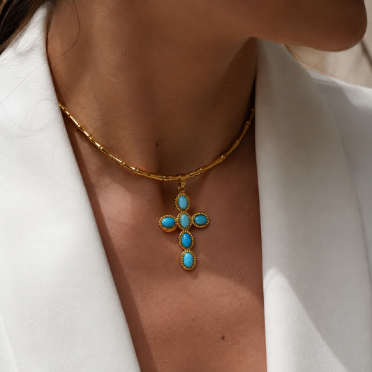 Bamboo Cross Necklace