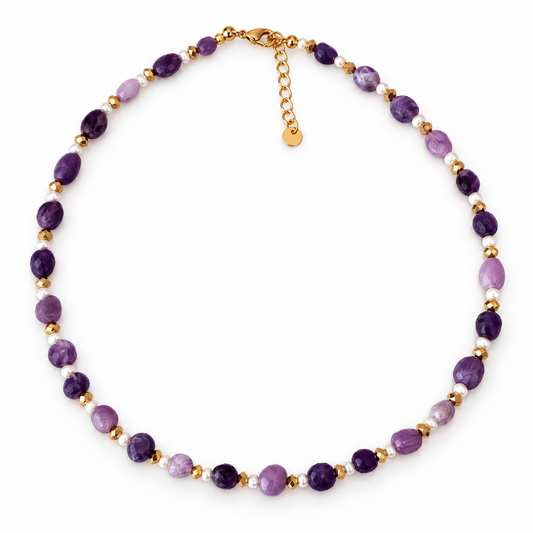 Amethyst Pearl Necklace